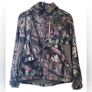 Yukon Gear Womens Camo Zip Up Hunting Jacket Fleece Water Resistant Size Large